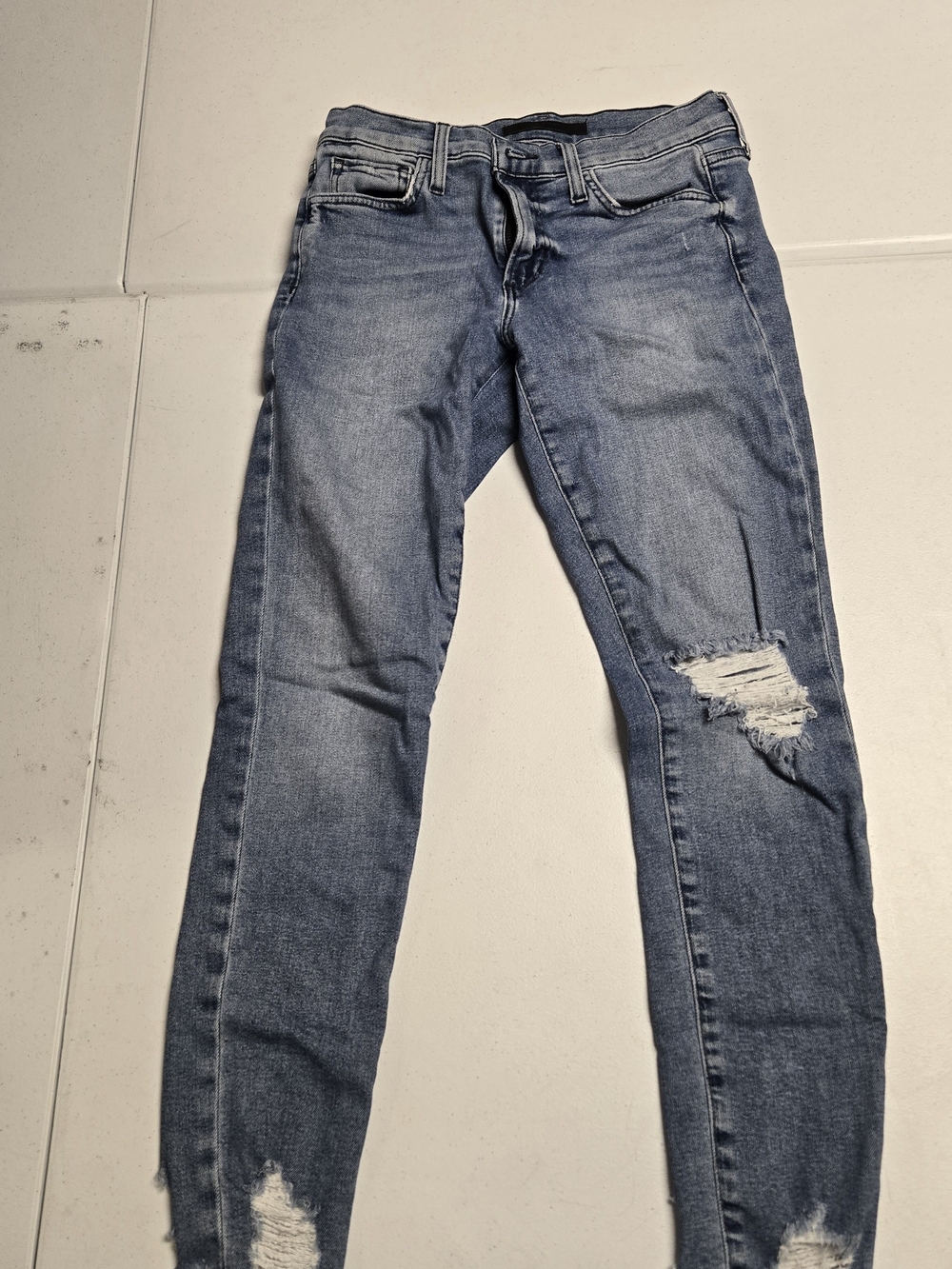 Joe's Jeans Light Blue Distressed Skinny Jeans, Size W28 (Small/6)